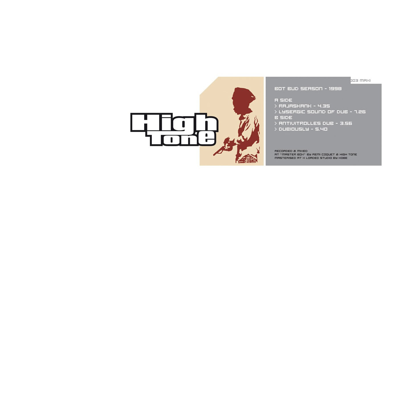 Pochette de : BOT BUD SEASON - HIGH TONE (VINYLE 33T)