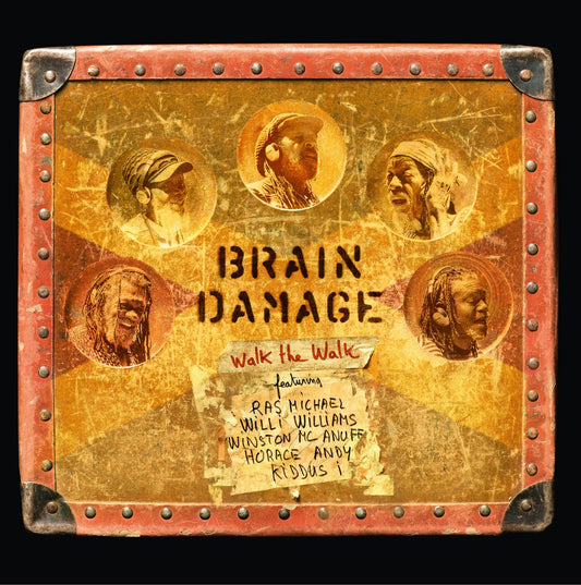 Pochette de : WALK THE WALK - BRAIN DAMAGE MEETS VIBRONICS (VINYLE 45T)