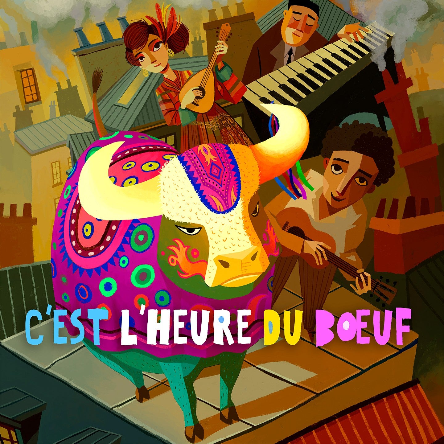 Pochette de : C'EST L'HEURE DU BOEUF CD + LIVRET - DUO LUZI NASCIMENTO (CD)