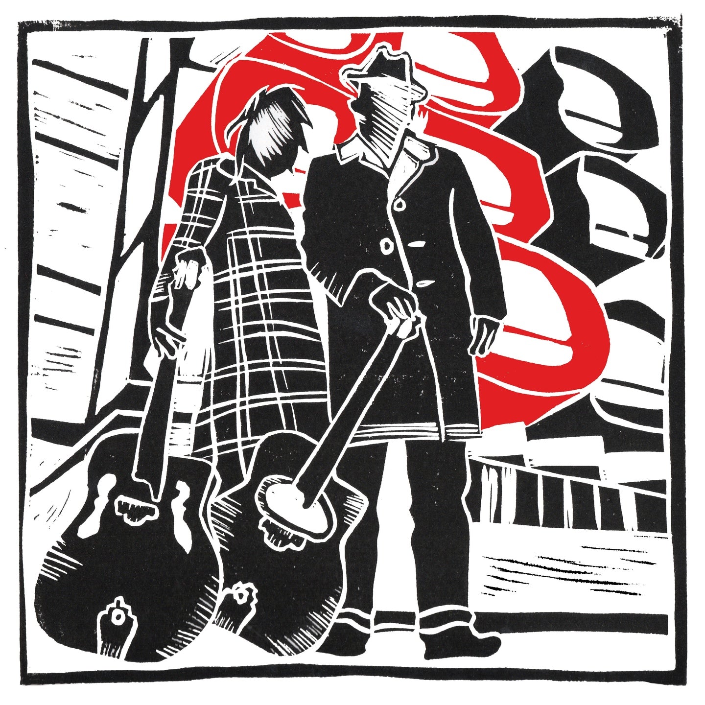 Pochette de : LES DEUX PIEDS DANS LE PLAT - LISE CABARET & SANSEVERINO (VINYLE 33T)