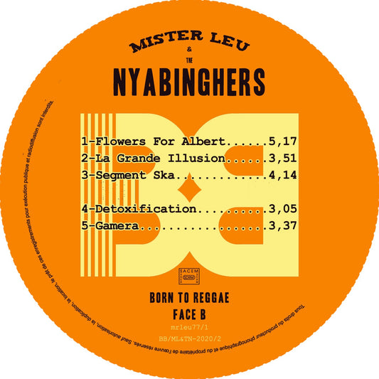 Pochette de : BORN TO REGGAE - MR LEU / THE NYABINGHERS (33T)